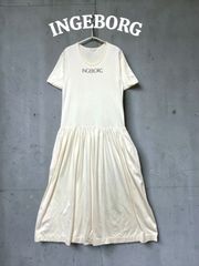 インゲボルグ ロングワンピース 紺色 コットン系 M-L程度 C6013 - メルカリ