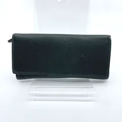LANVIN COLLECTION　ランバン　二つ折り　長財布　グリーン　カーキ　レザー　ロゴ