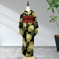 夏着物　小紋　正絹　着物　セミアンティーク