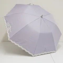 折りたたみ日傘 LANVIN COLLECTION ランバンコレクション USED美品 ライトパープル フラワー 晴雨兼用 遮光 UVカット 50cm FS9493