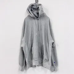 古着 used　Champion　チャンピオン　リバースウィーブ　スウェットパーカー/フーディー　灰色　霜降りグレー　2XLサイズ