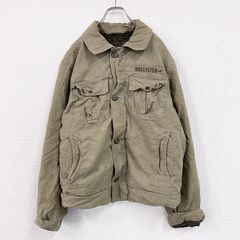 古着 used HOLLISTER ホリスター フィールドジャケット ミリタリージャケット 裏ボア ベージュ Mサイズ