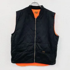 古着 used　NUMBER ONE　フルジップキルティングベスト　中綿入り　黒　ブラック　Lサイズ