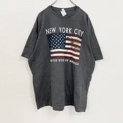 古着 used　DELTA　半袖プリントTシャツ　灰色　グレー　2XLサイズ