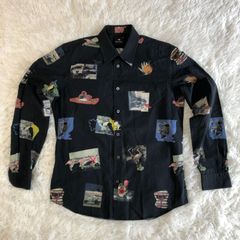 PS Paul Smith ポールスミス 総柄 アニマル シャツ ブラック 長袖