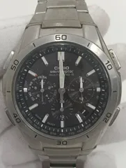 【中古品】 CASIOカシオ wave ceptorウェーブセプター 腕時計 WVQ-M410 電波ソーラー シルバー ステンレス 時計 現状品