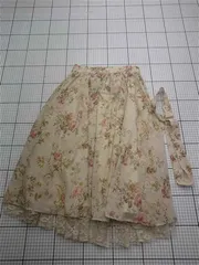 ◇ Θ アクシーズファム axes femme 花柄レース重ねスカート Mサイズ ベージュ系 レディース E  【1602240001688】