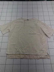 ◇ Θ ナップパーム NAPPALM WEAR VINTAGE ボーダー半袖カットソー ベージュ系 Fサイズ レディース E  【1602240003170】