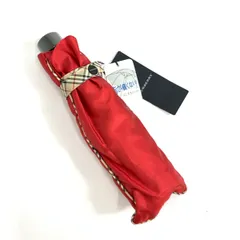 BURBERRY LONDON バーバリーロンドン 折りたたみ傘  オーロラ製/シャドーホース/ノバチェック    レッド レディース / 240001190552のサムネイル