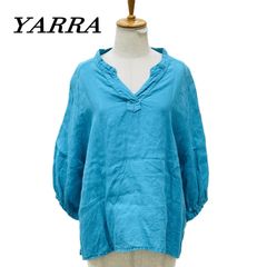 ヤラ YARRA リネン ワイド スキッパー ブラウス ホワイト 七分袖 麻