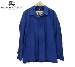 美品/BURBERRY LONDON バーバリーロンドンン/size:50 180/96A/イングランド製/プローサム コットンハーフコート/ブルー/メンズ/FF1073のサムネイル