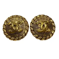 シャネル　CHANEL　ココマーク　ゴールド　ヴィンテージ　ブランド小物　イヤリング　レディース