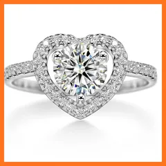 【新品】 [Michooyel] 婚約指輪 レディース モアッサナイト 1カラット 人工ダイヤモンド スターリングシルバー925 プロポーズゆびわ ファッションリング 金属アレルギー対応 人気 女性 結婚記念日 プレゼント サイズ調整可能 GRA証明カード付き