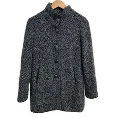 Leilian(レリアン) コート サイズ7 S レディース 黒×ブルー×白 冬物