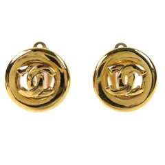 【最大3000円オフ】極美品△CHANEL シャネル ヴィンテージ ラウンド ココマーク イヤークリップ イヤリング 両耳用 ゴールド 箱付き レディース オススメ◎