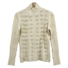 RENA LANGE(レナランゲ) 長袖セーター サイズ6 M レディース - アイボリー ハイネック/ファー