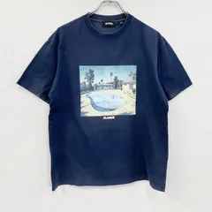 古着 used　XLARGE　エクストララージ　半袖プリントTシャツ　紺　ネイビー　Lサイズ