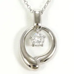 K18WG ネックレス ダイヤモンド 総重量約2.4g 約41cm