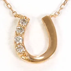 カナルヨンドシー canal4℃ K10PG ネックレス ダイヤモンド 総重量約0.8g 約40cm