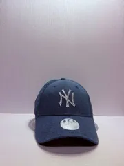 Newera ニューヨークヤンキース ラインストーン デニム 9forty ストラップバックキャップ ブルーカラー