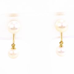 アコヤ真珠パールデザインフープピアス 3.5-4.0mm マルチカラー - メルカリ