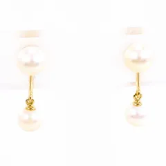 K18YG イヤリング clip-on earrings パール（真珠） 総重量約2.1g