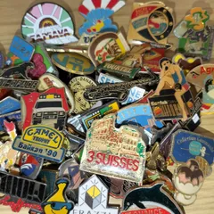 ピンバッジ 50個セット フランス雑貨 まとめ売り ピンズ ヴィンテージ ピンバッチ AO1-50-0311-8