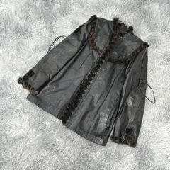 【良品】レザージャケット 毛皮 (11) ヴィンテージ レア 一点もの