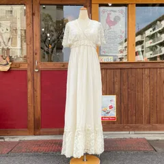 70's コットンレース ワンピース