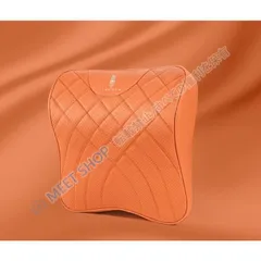 【新品未使用】★リンカーン Lincoln★オレンジ★車用ネックパッド 首クッション ヘッドレスト ネックピロー 頚椎サポート レザー 快適サポート 長時間運転対応 1個  CT3D1222Q040