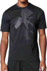 アンダーアーマー UNDER ARMOUR UA テック エクストララージロゴ ショートスリーブ T シャツ  6012544 001 BLACK