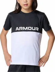 アンダーアーマー UNDER ARMOUR UA TECH COLOR BLOCK T-SHIRT & SHORTS SET UAテック カラーブロック Tシャツ&ショーツセット ジュニア ボーイズ  6001343 001 BLACK/WHITE/WHIT