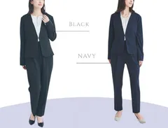 ウォッシャブル パンツスーツ ジャケット セットアップ セレモニースーツ 卒業式 卒園式 レディース 洗える フォーマルスーツ 洗える 黒 ブラック 紺 ネイビー df0099