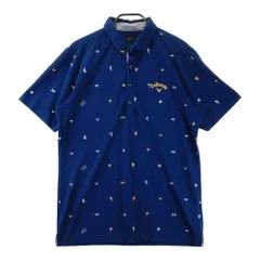 サイズ：LL CALLAWAY キャロウェイ  半袖ポロシャツ 総柄 ネイビー系 [240101644953] ゴルフウェア メンズ ストスト