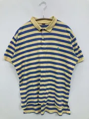 Polo by Ralph Lauren ポロバイラルフローレン ポロシャツ S イエロー ボーダー柄 ワンポイント ブランドロゴ 半袖