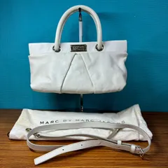 WB89 Marc by Marc Jacobs マークバイマークジェイコブズ 2way ハンドバッグ ショルダーストラップ付 保存袋付 オフホワイト レディース 鞄