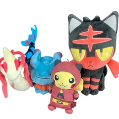 170071 Pokemon ポケモン マグマ団 ピカチュウ ミロカロス ニャビー メタモンムウマ  ぬいぐるみまとめ売り 4点まとめ売り