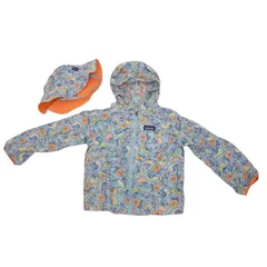 186000 patagonia パタゴニア Baby Sun Bucket Hat バギーズジャケット パーカーウィンドブレーカー  66077   オレンジ/ブルー 3T 2点まとめ売り