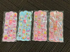 【訳あり4枚　おしり位置ずれ　】　ぷにぷにシール　3D柔らかいPVC製　 ご褒美シー ル デコレーション、女の子向け プランナー・ノート・スマホ・ウォーターボトル装飾用 3D浮き立つ漫画風レリーフステッカー(訳あり4枚)