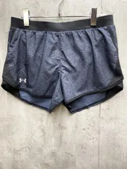 UNDER ARMOUR アンダーアーマー プリント ショーツ ランニング ショート パンツ sizeXL/黒ｘ青  ■◆ レディース