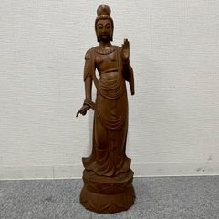 観音菩薩像 飛騨高山 津田彫刻 一位一刀彫 木彫 - メルカリ