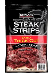 【未開封】KIRKLAND SIGNATURE コストコ　大容量 ビーフジャーキー ステーキストリップス 300gのサムネイル