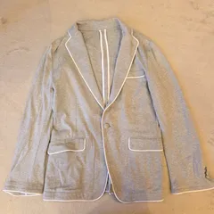 FRED PERRY ストレッチ ジャケット／メンズL グレー パイピング テーラード カジュアル メンズ