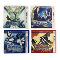 Nintendo 3DS ポケットモンスター X/アルファサファイヤ/ムーン/オメガルビー ゲームソフト 4点セット ジャンク K10994810