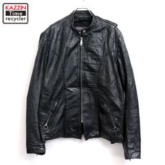美品48 BROOKS ブルックス ダブルライダースジャケット 革ジャン