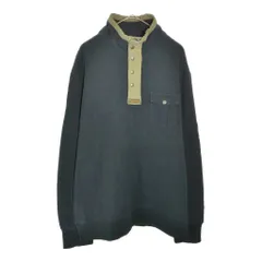 Polo by Ralph Lauren ポロ ラルフローレン ハーフスナップ スウェット 大きいサイズ ブラック(メンズ XXL)中古 古着 X4856