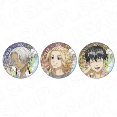 【新品】バッジ・ビンズ [新品] 黒川イザナ＆佐野万次郎＆佐野真一郎 ホロカンバッジセット バースデーパーティー ver. 「東京リベンジャーズ」