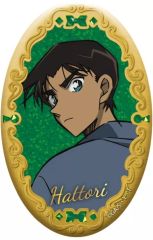 【新品】バッジ・ビンズ 服部平次 オーバル缶バッジ 「名探偵コナン」