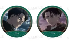 【新品】バッジ・ビンズ リヴァイ 缶バッジセット(2個セット) 「進撃の巨人」