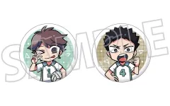 【新品】バッジ・ビンズ 及川徹＆岩泉一 缶バッジセット 「ハイキュー!!」